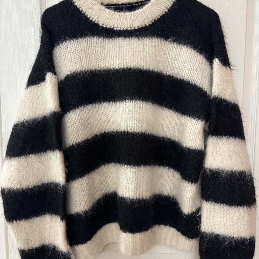 Mother Black and White Striped Sweater
